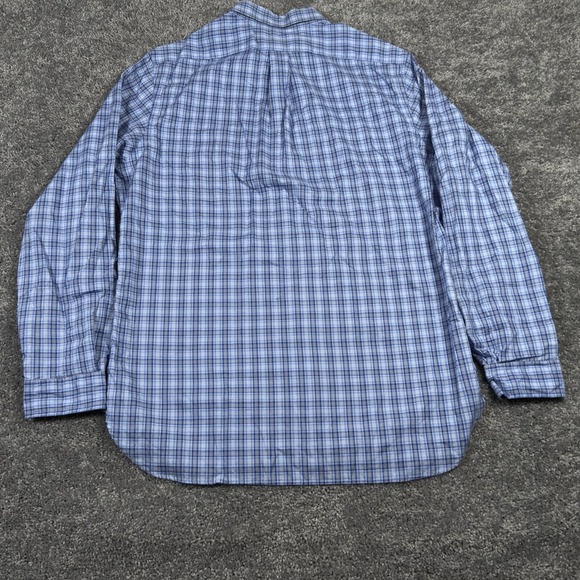 Ralph Lauren Shirt Men's L Blue Button‎ Front Down Long Sleeve Check Plaid - Picture 6 of 8